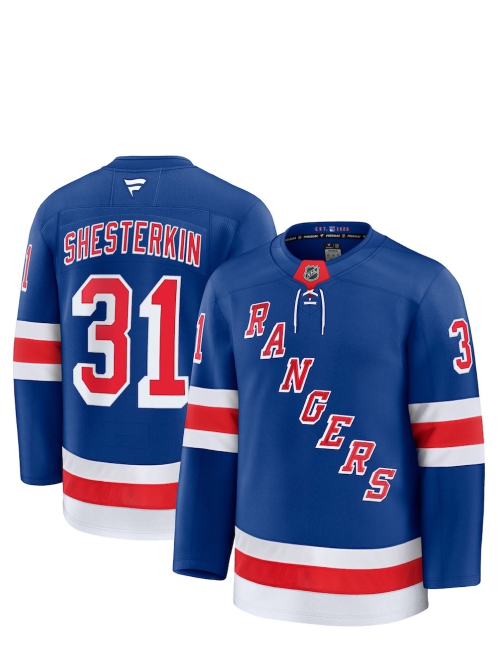 NWOT Fanatics New York Rangers Igor Shesterkin #31 NHL Jersey size 50